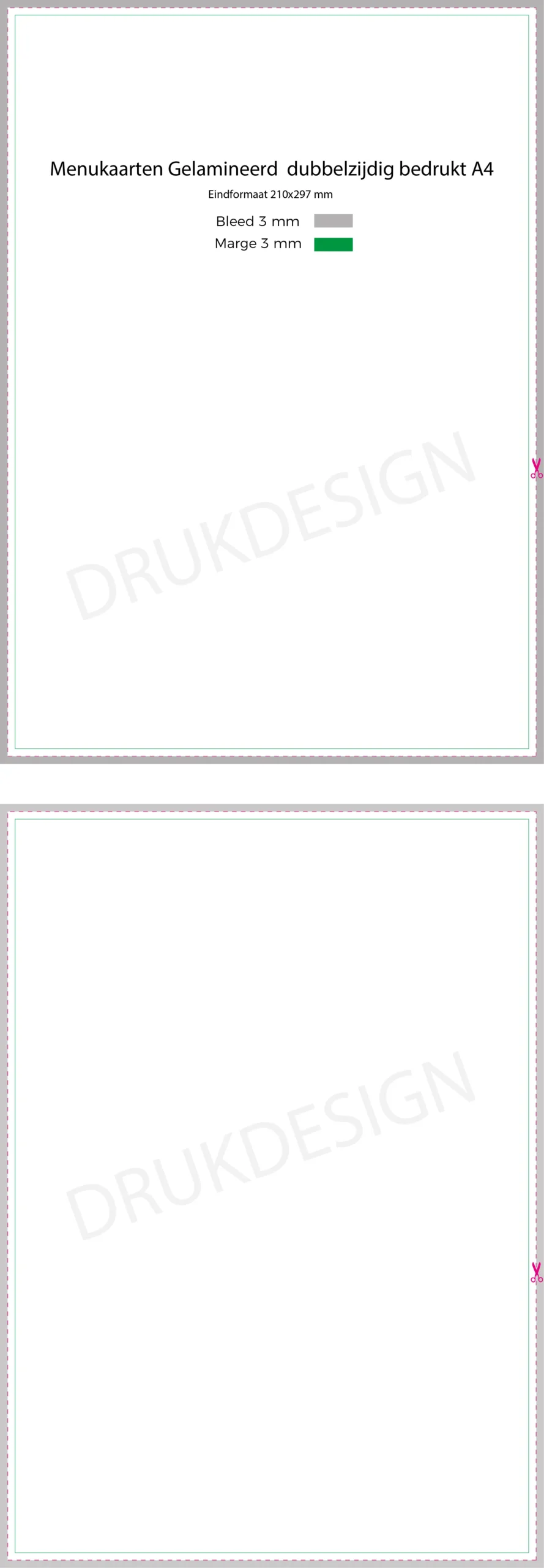 Menukaarten Gelamineerd (Ongevouwen) - Afbeelding 2