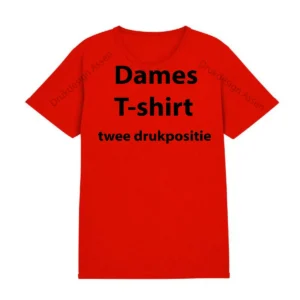Dames T-shirt met twee drukposities