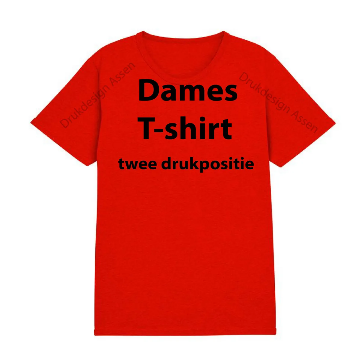Dames T-shirt met twee drukposities