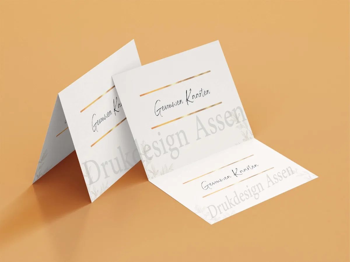 Gevouwen gelegenheidskaarten voor bruiloften en evenementen