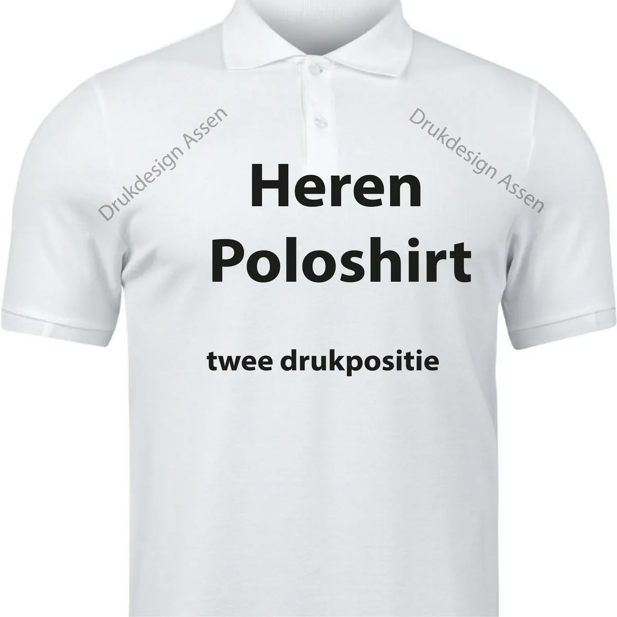Heren poloshirts met twee drukposities