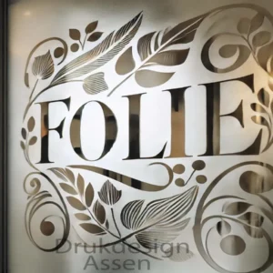 Matglasfolie met uitgesneden motief