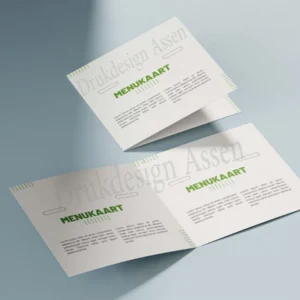 Menukaarten met dunne beschermfolie (gevouwen) voor horeca