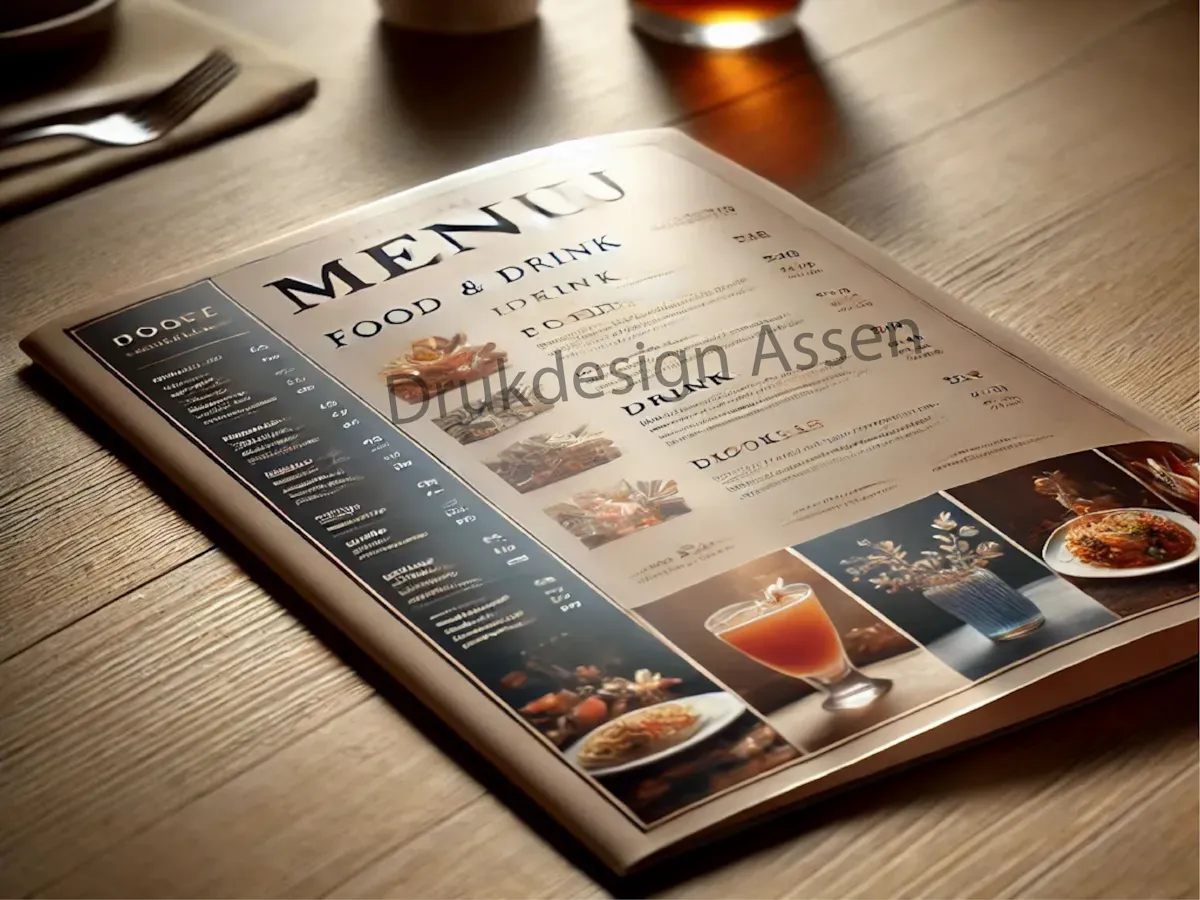 Menukaarten met dunne beschermfolie (Gevouwen)