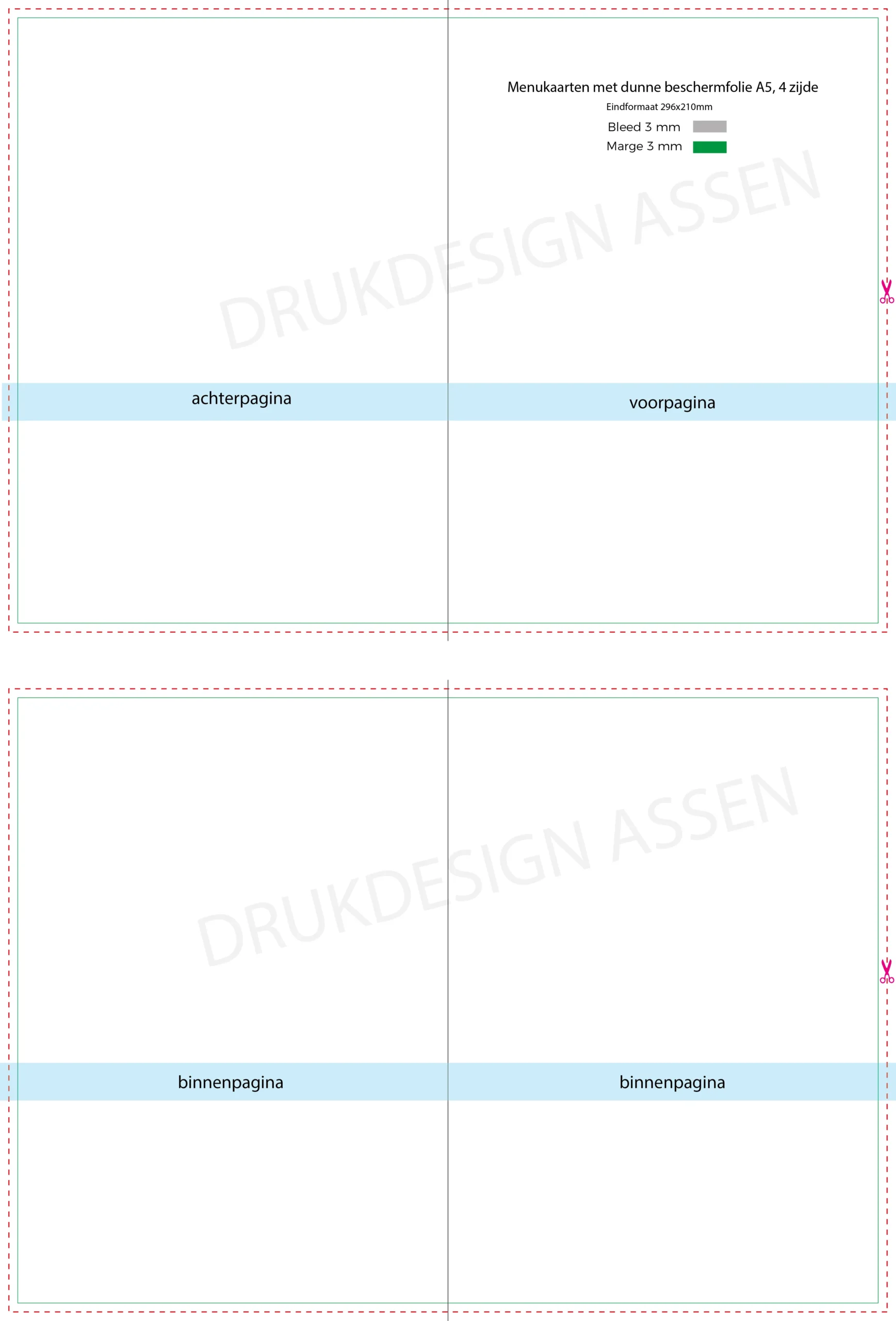 Menukaarten met dunne beschermfolie (Gevouwen) - Afbeelding 3